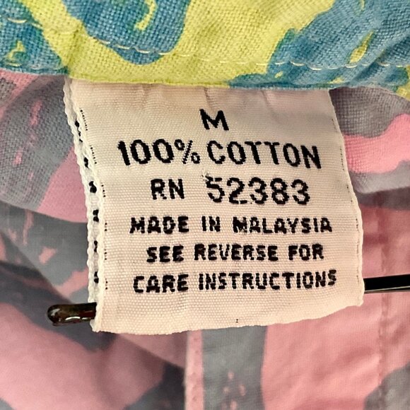 Vintage Pink and Blue 90s Shirt Sz Med PCH - Picture 6 of 10